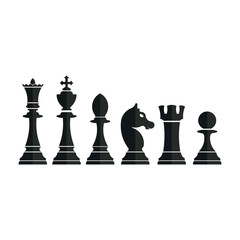 set of chess pieces, strategy game, Queen, King, Bishop, Knight, Rook, Pawn