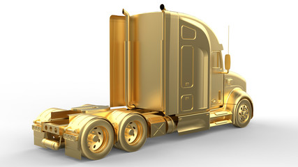 3D rendering - detailed golden truck