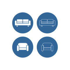 sofa icon vector design symbol
