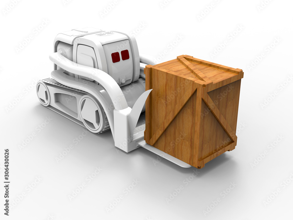 Aufkleber 3d rendering - modern automated guided vehicle