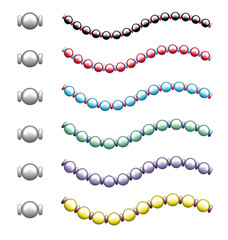 pearl bead string pattern brush 2 colors