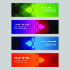 Naklejka premium Vector Abstract design banner web template