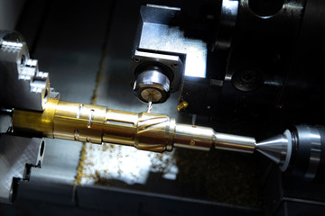 Milling and drilling machine working process High precision CNC in the metalworking plant, working process in the steel industry.