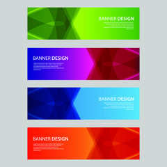Naklejka premium Vector Abstract design banner web template