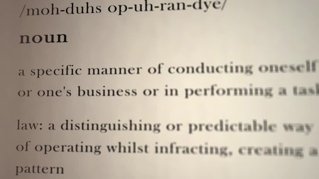 Modus Operandi Definition
