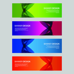 Naklejka premium Vector Abstract design banner web template