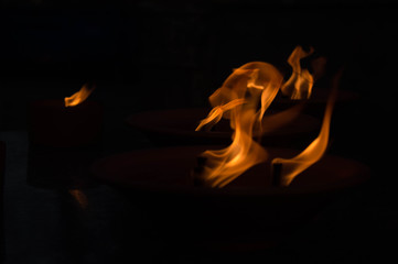 Flame in the wind