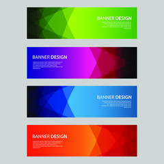 Naklejka premium Vector Abstract design banner web template
