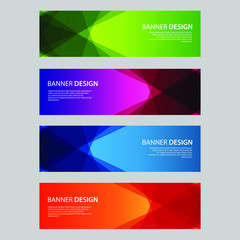 Naklejka premium Vector Abstract design banner web template