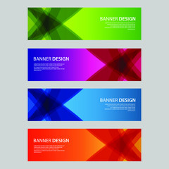 Naklejka premium Vector Abstract design banner web template