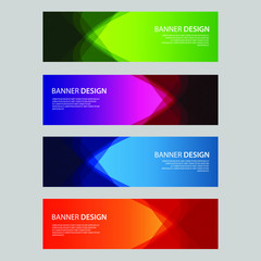 Naklejka premium Vector Abstract design banner web template