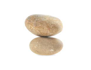 Fototapeta na wymiar pebbles on a white background isolated