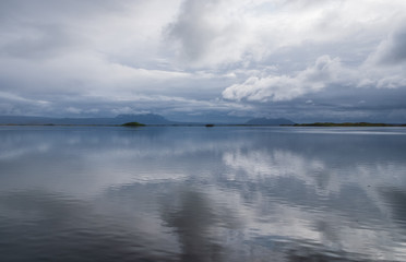 Fototapeta na wymiar Lake Myvatn in Iceland. September 2019