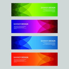 Naklejka premium Vector Abstract design banner web template