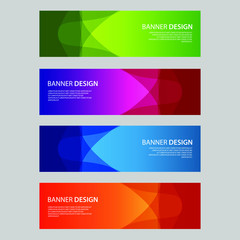 Naklejka premium Vector Abstract design banner web template