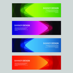 Naklejka premium Vector Abstract design banner web template