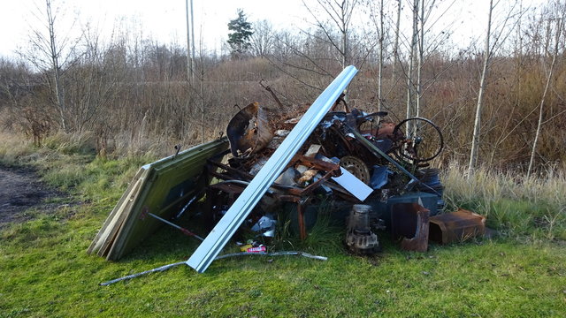 Construction and technical waste pile