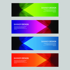 Naklejka premium Vector Abstract design banner web template