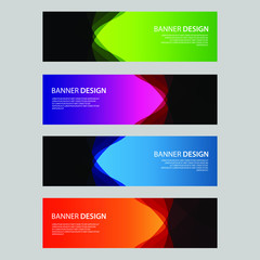 Naklejka premium Vector Abstract design banner web template