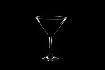 Martinka glass on a black background