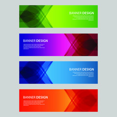 Naklejka premium Vector Abstract design banner web template