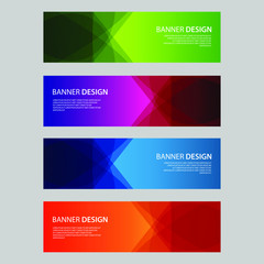 Naklejka premium Vector Abstract design banner web template