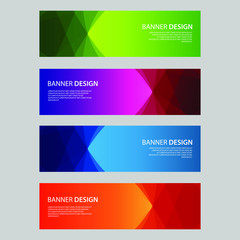 Naklejka premium Vector Abstract design banner web template