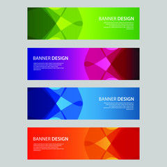Naklejka premium Vector Abstract design banner web template
