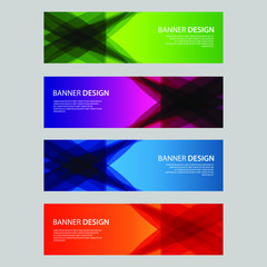 Naklejka premium Vector Abstract design banner web template