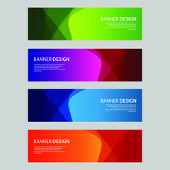 Naklejka premium Vector Abstract design banner web template