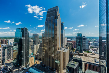 view from the deck of the 35th floor on the pwc Building. Minneapolis, MN - obrazy, fototapety, plakaty