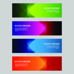 Naklejka premium Vector Abstract design banner web template