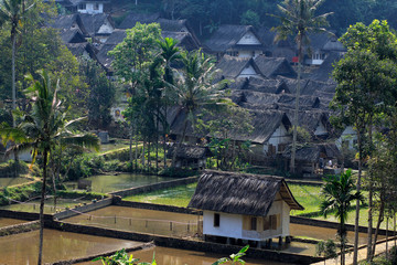 Kampung Naga traditional villages in Tasikmalaya, West Java, Indonesia reject all forms of...