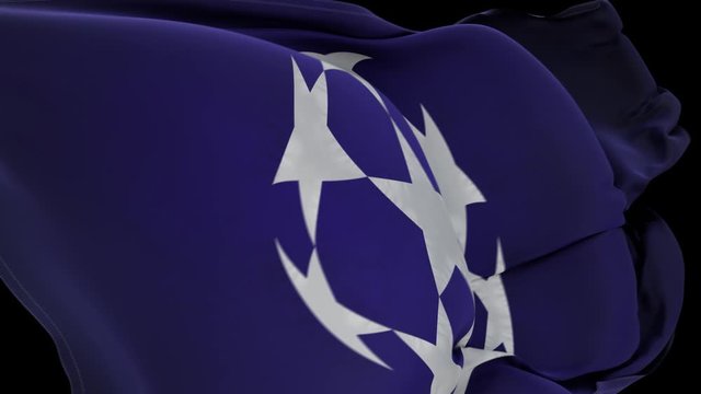 Champions Football Flag. Includes alpha matte