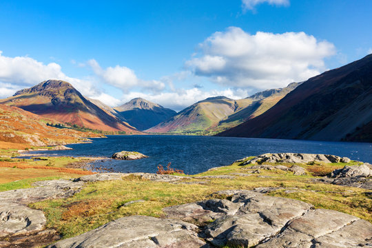 Wast Water, one of the famous lakes in Cumbria's Lake District, Engalnd, UK.