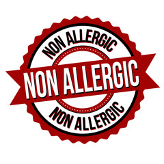 Non allergic label or sticker
