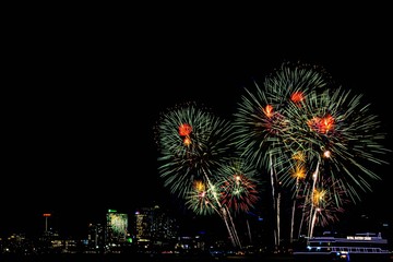 Pattaya,Chonburi, Thailand. Nov-29-2019 International Fireworks Festival 2019 Pattaya.