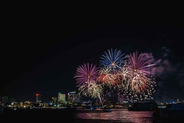 Pattaya,Chonburi, Thailand. Nov-29-2019 International Fireworks Festival 2019 Pattaya.