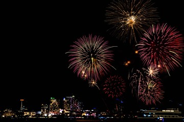 Pattaya,Chonburi, Thailand. Nov-29-2019 International Fireworks Festival 2019 Pattaya.