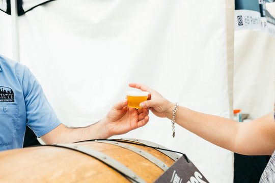 taking beer sample