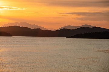 sunset on the ocean