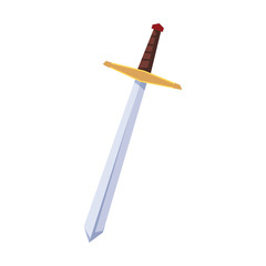 sword long on white background