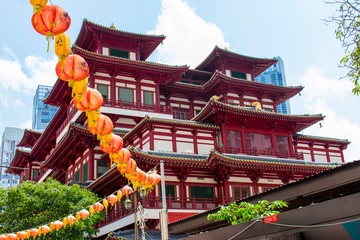 Tuinposter The Buddhist temple in Chinatown in Singapore © Stefano