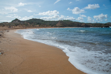 Plage de Cala Cavalleria, Minorque, îles Baléares