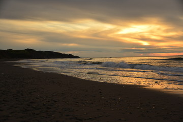 Sunset on Sandy Beach