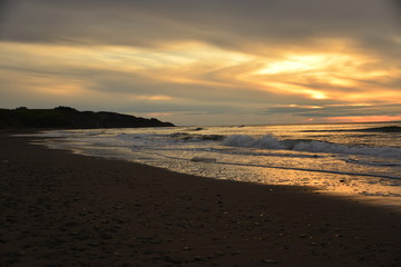 Sunset on Sandy Beach