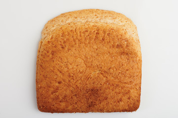 Back view of wholemeal bread slice