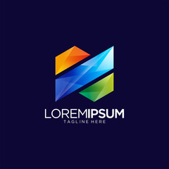 Colorful Abstract Vibrant Logo Design Vector Template