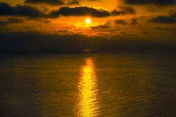 Sunset at sea
