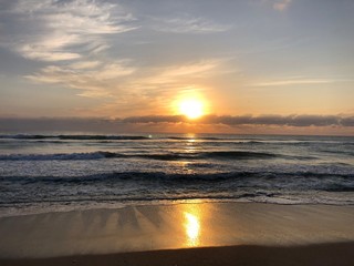 morning at the Miami ocean beach